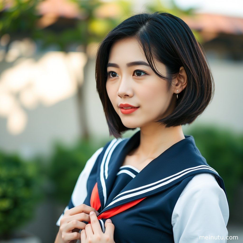 jk制服 海边 柔和逆光写真 02